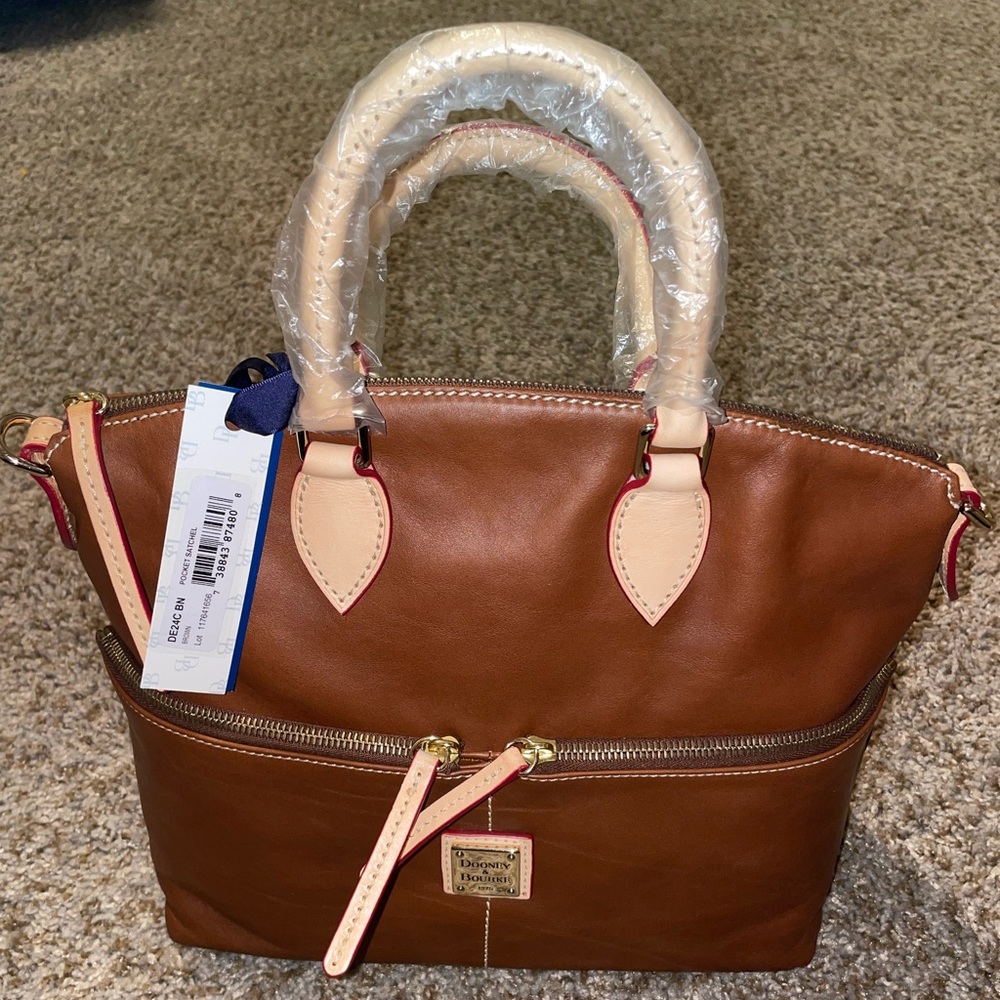 Dooney & Bourke Pocket Satchel in Brown